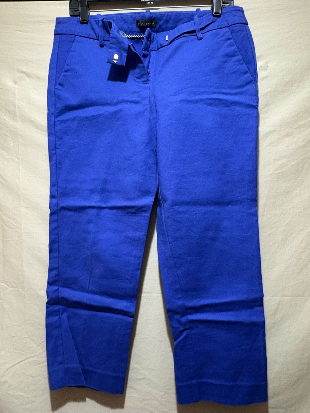 Willi Smith Size 10 Bright Blue Cropped Straight-Leg Jeans